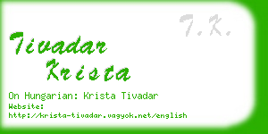 tivadar krista business card